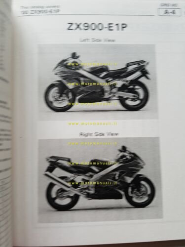 Kawasaki Ninja ZX-9R 2000 catalogo ricambi copia da microfiche originale
