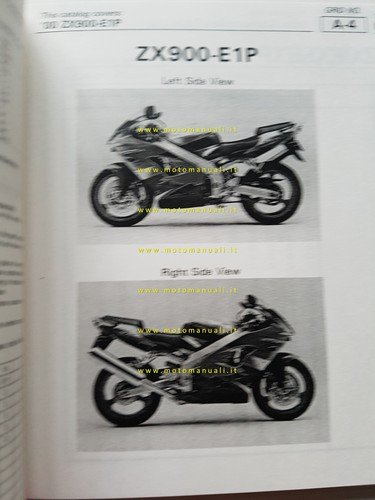 Kawasaki Ninja ZX-9R 2000 catalogo ricambi copia da microfiche originale