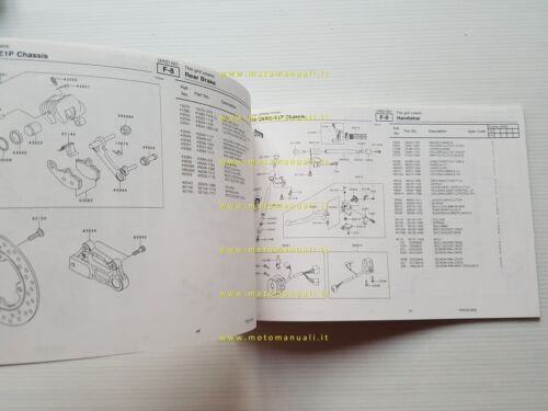 Kawasaki Ninja ZX-9R 2000 catalogo ricambi copia da microfiche originale