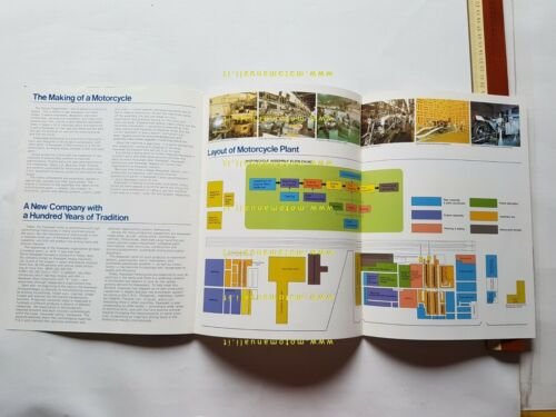 Kawasaki presentazione aziendale 1978 produzione moto depliant TESTO INGLESE