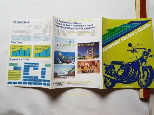 Kawasaki presentazione aziendale 1978 produzione moto depliant TESTO INGLESE