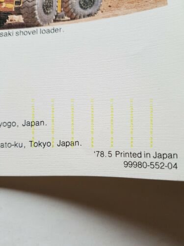 Kawasaki presentazione aziendale 1978 produzione moto depliant TESTO INGLESE