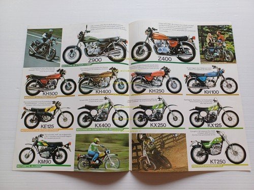Kawasaki produzione modelli 1976 depliant originale italiano