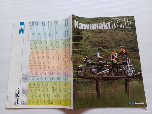 Kawasaki produzione modelli 1976 depliant originale italiano
