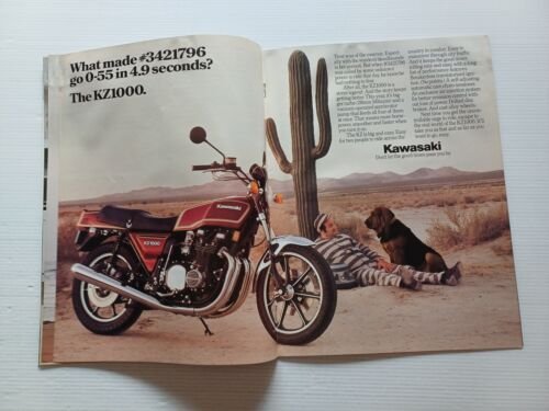 Kawasaki produzione modelli 1979 depliant USA originale