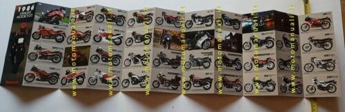 Kawasaki PRODUZIONE modelli 1986 depliant originale INGLESE brochure ENGLISH