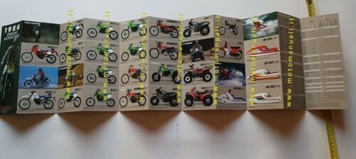 Kawasaki PRODUZIONE modelli 1986 depliant originale INGLESE brochure ENGLISH