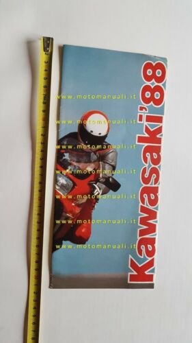 Kawasaki produzione modelli 1988 depliant italiano originale moto brochure