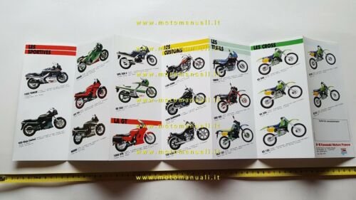 Kawasaki produzione modelli 1989 depliant FRANCESE originale moto brochure