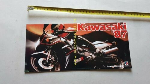 Kawasaki produzione moto modelli 1987 depliant catalogo originale brochure