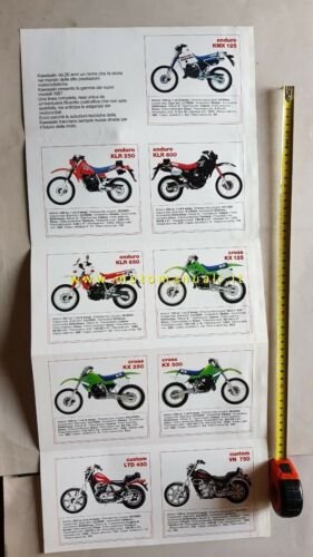 Kawasaki produzione moto modelli 1987 depliant catalogo originale brochure