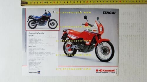 Kawasaki Tengai 650 1989 depliant originale italiano moto brochure