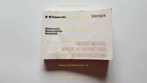 KAWASAKI VERSYS 650 2006 manuale uso manutenzione INGLESE originale