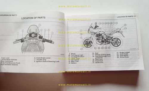 KAWASAKI VERSYS 650 2006 manuale uso manutenzione INGLESE originale
