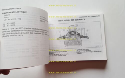 KAWASAKI VERSYS 650 2006 manuale uso manutenzione INGLESE originale