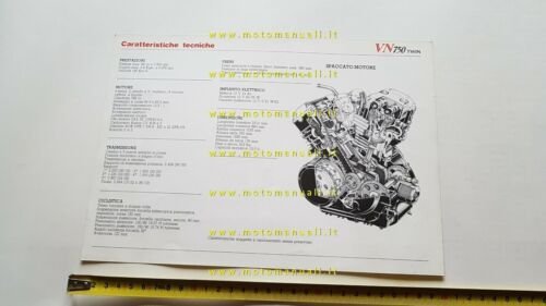 Kawasaki VN 750 1985 depliant ITALIANO originale moto brochure
