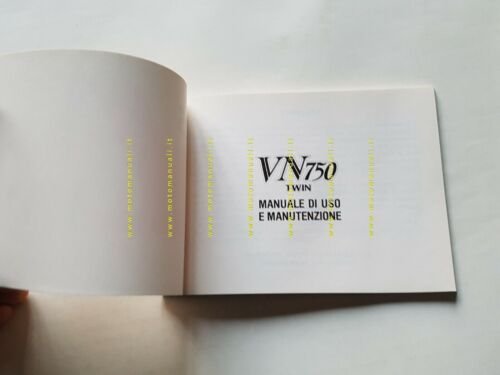 KAWASAKI VN 750 CUSTOM 1986 manuale uso originale moto italiano …