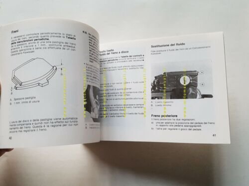 KAWASAKI VN 750 CUSTOM 1986 manuale uso originale moto italiano …