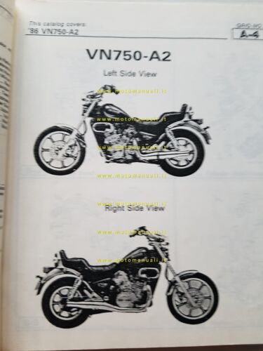 Kawasaki VN 750 TWIN 1986 catalogo ricambi copia da microfiche …