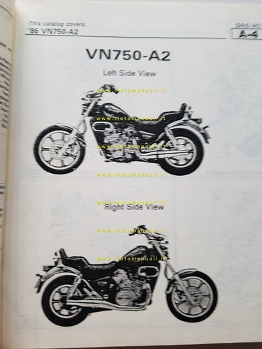 Kawasaki VN 750 TWIN 1986 catalogo ricambi copia da microfiche …