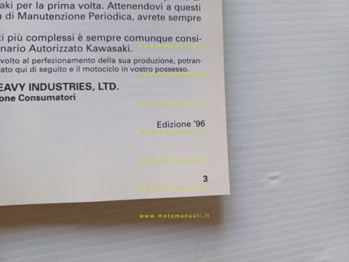 Kawasaki VN 800 1996 manuale uso manutenzione libretto originale italiano