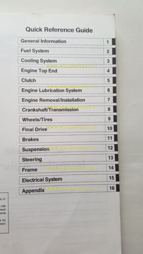 Kawasaki Vulcan 800 VN800-A1 1995 manuale officina INGLESE originale shop …