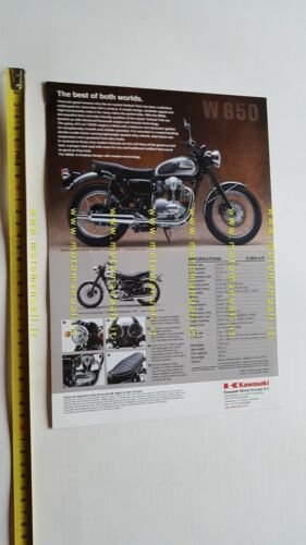 Kawasaki W 650 1999 depliant INGLESE originale moto brochure