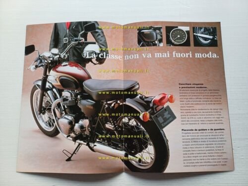 Kawasaki W 650 1999 depliant ITALIANO originale moto brochure