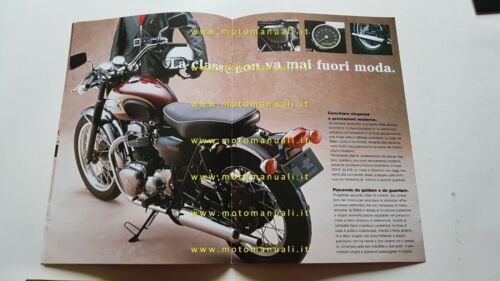 Kawasaki W 650 1999 depliant ITALIANO originale moto brochure