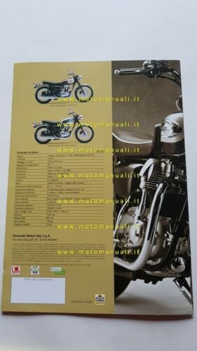 Kawasaki W 650 1999 depliant ITALIANO originale moto brochure