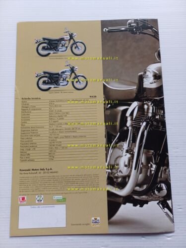 Kawasaki W 650 1999 depliant ITALIANO originale moto brochure