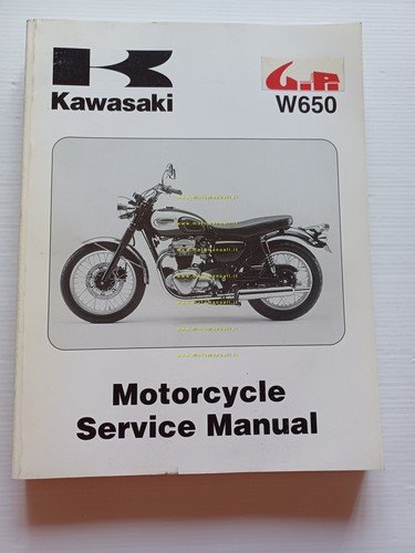 Kawasaki W 650 1999 manuale officina riparazione originale testo inglese