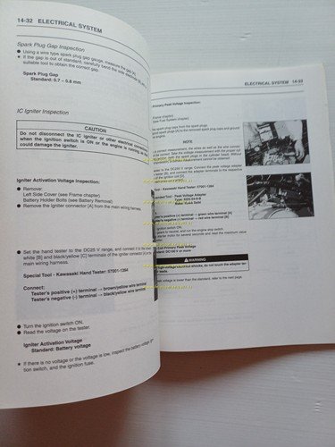 Kawasaki W 650 1999 manuale officina riparazione originale testo inglese