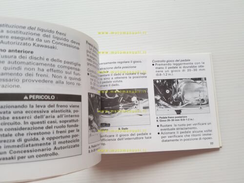 Kawasaki W 650 1999 manuale uso manutenzione libretto originale italiano
