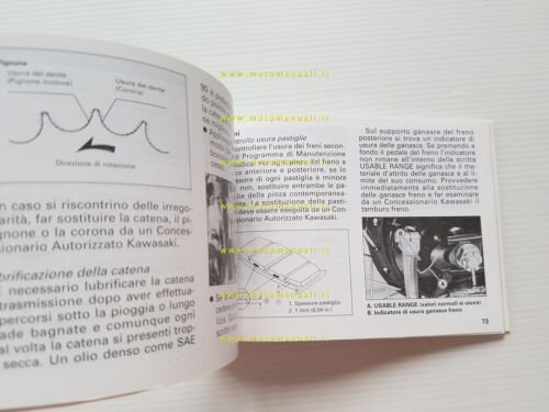 Kawasaki W 650 1999 manuale uso manutenzione libretto originale italiano