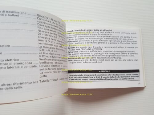 Kawasaki W 650 1999 manuale uso manutenzione libretto originale italiano