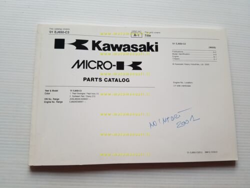 Kawasaki W 650 2001 (EJ650-C3) catalogo ricambi copia da microfiche …