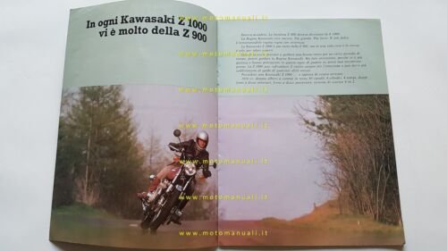 Kawasaki Z 1000 1977 depliant originale ITALIANO