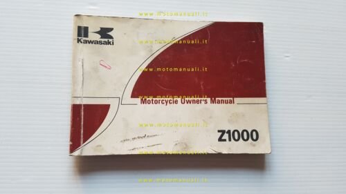 Kawasaki Z 1000 1980 manuale uso manutenzione inglese originale