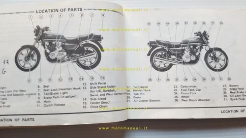 Kawasaki Z 1000 1980 manuale uso manutenzione inglese originale