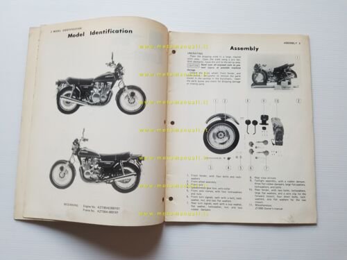 Kawasaki Z 1000 A-1 1976 manuale assemblaggio INGLESE originale