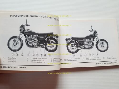 Kawasaki Z 1000 A 1977 manuale uso manutenzione libretto ITALIANO …