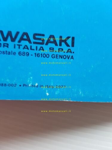 Kawasaki Z 1000 A 1977 manuale uso manutenzione libretto ITALIANO …