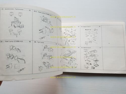 Kawasaki Z 1000 A3-A4 MK II 1979-80 catalogo ricambi originale …