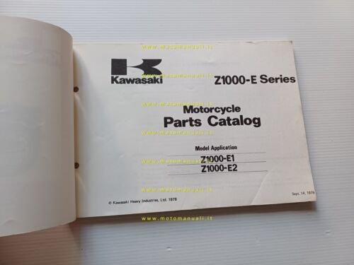 Kawasaki Z 1000 E1-E2 (ST) 1979 catalogo ricambi originale spare …