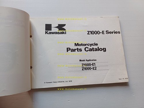 Kawasaki Z 1000 E1-E2 (ST) 1979 catalogo ricambi originale spare …