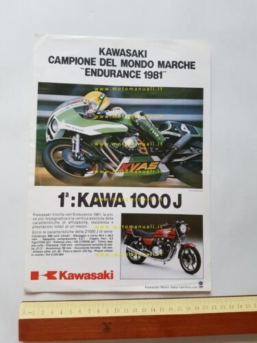 Kawasaki Z 1000 J 1981 depliant italiano originale
