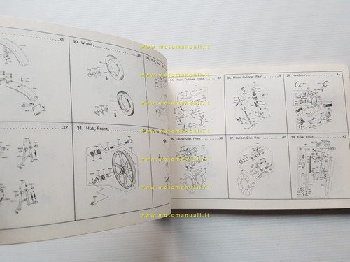 Kawasaki Z 1000 J1 1980-81 catalogo ricambi originale parts catalog