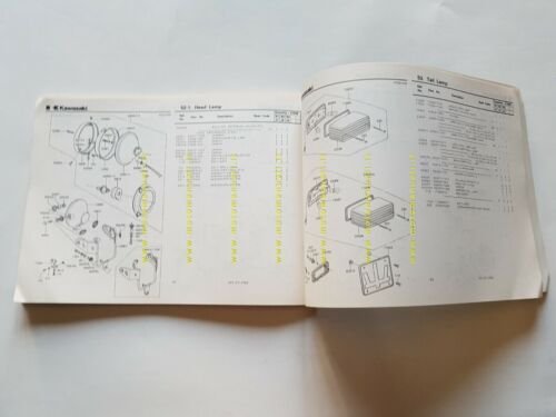 Kawasaki Z 1000 J1-J2-J3 1982 catalogo ricambi originale spare parts …