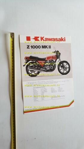 Kawasaki Z 1000 MK II 1980 depliant originale ITALIANO moto …